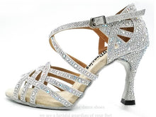 Load image into Gallery viewer, Rhinestone Latin Dance Shoes